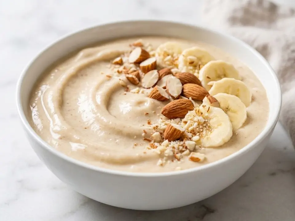 Almond Banana Smoothie Bowl