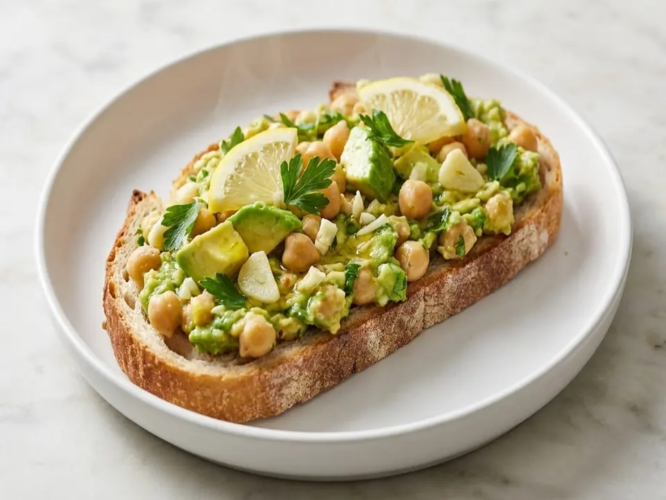 Avocado Chickpea Lemon Smash