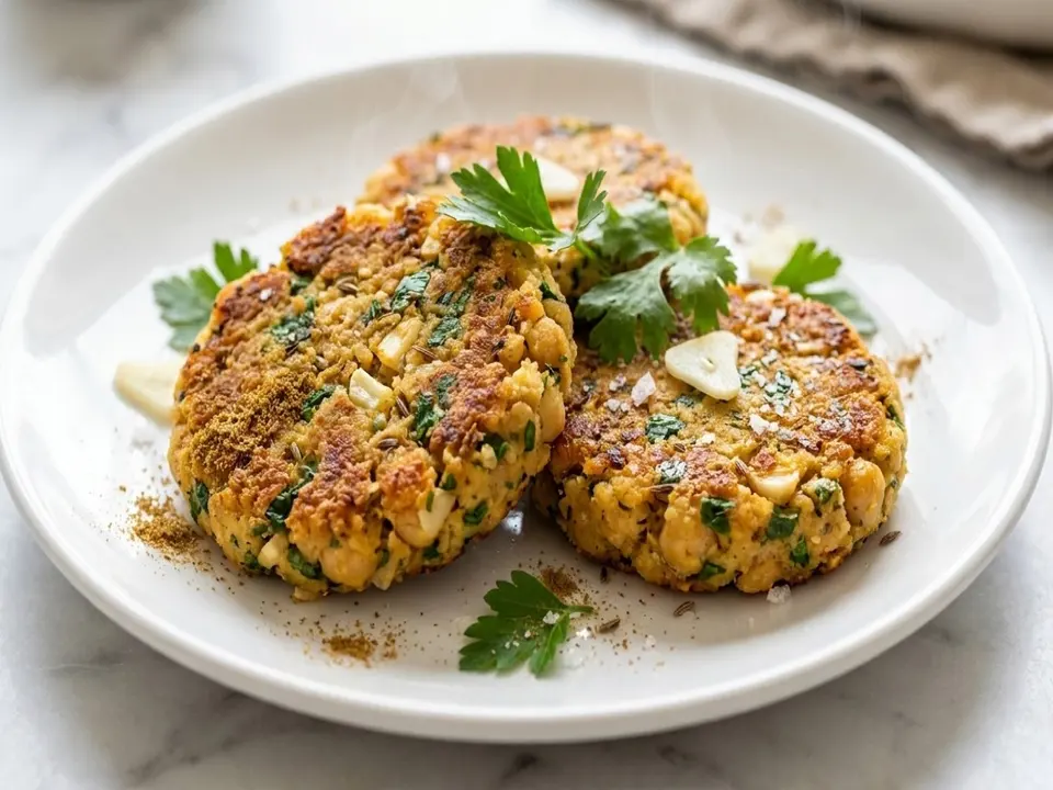 Baked Chickpea Herb Patties