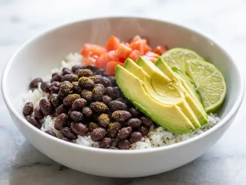 Bean Avocado Rice Bowl