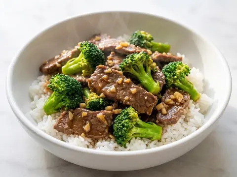 Beef Broccoli Rice Bowl