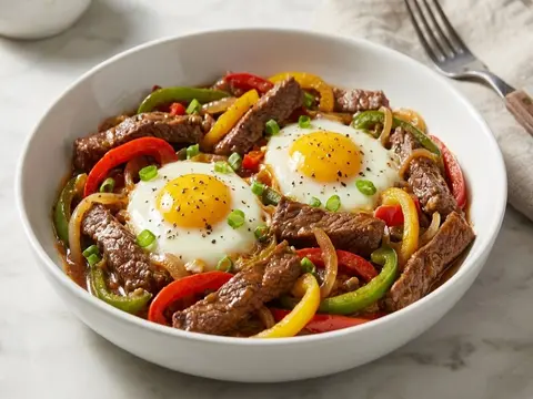 Beef Egg Pepper Skillet