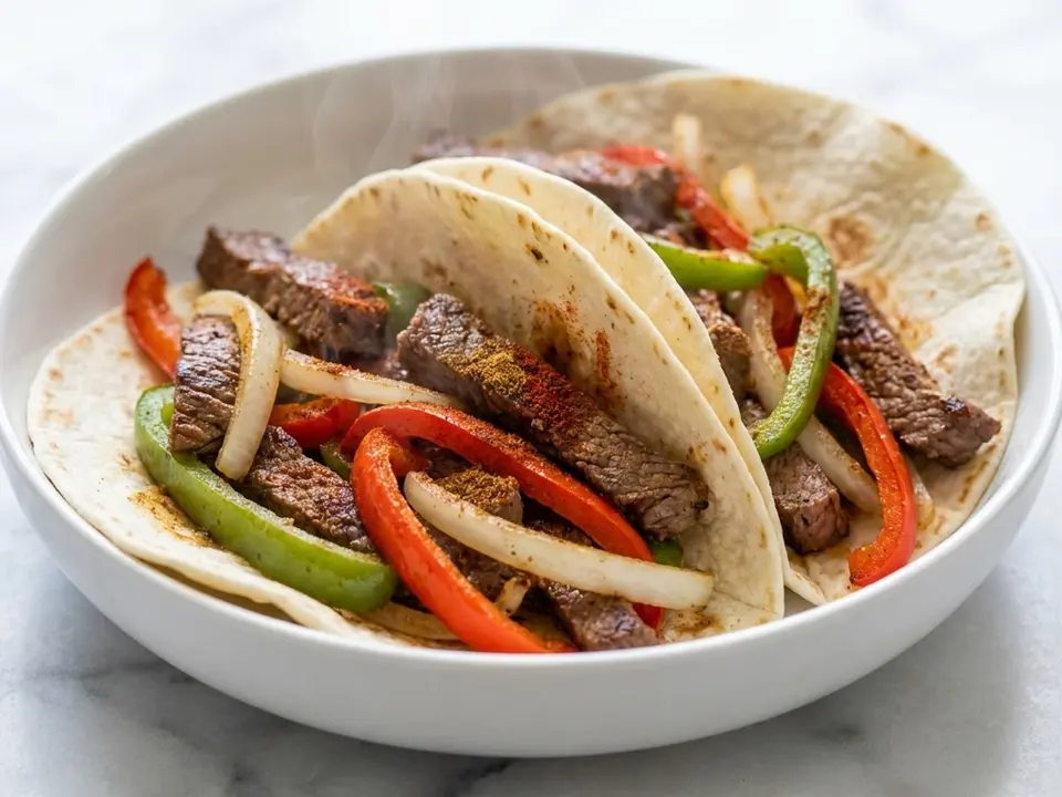 Beef Pepper Onion Fajita Skillet