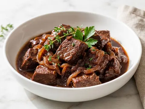 Beef Red Wine Onion