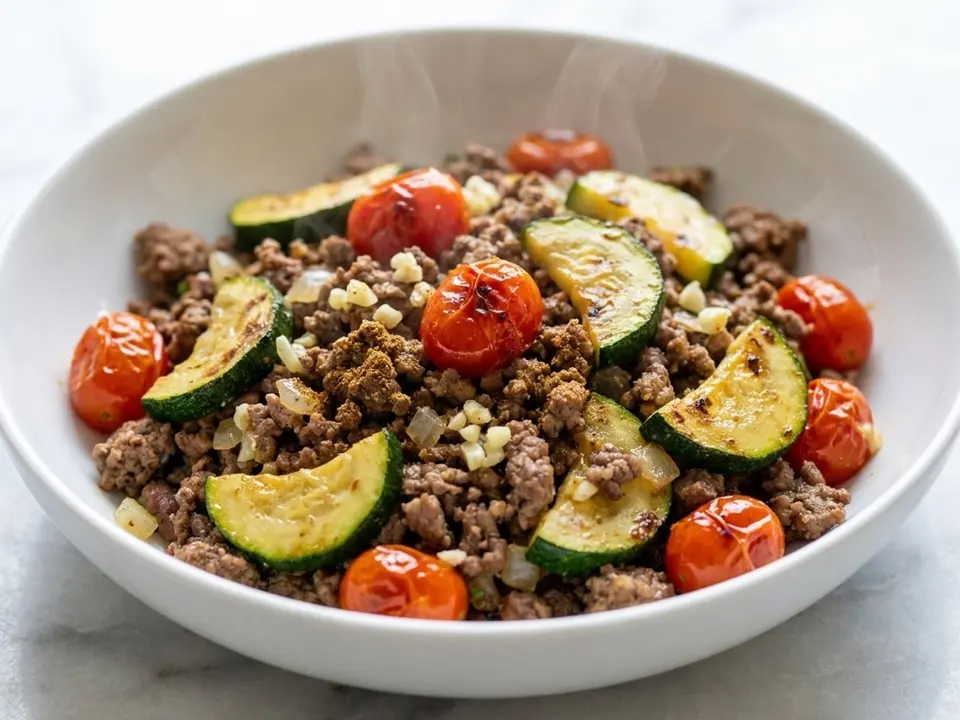 Beef Zucchini Tomato Skillet