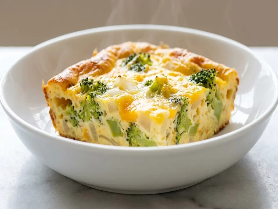 Broccoli Cheddar Egg Bake
