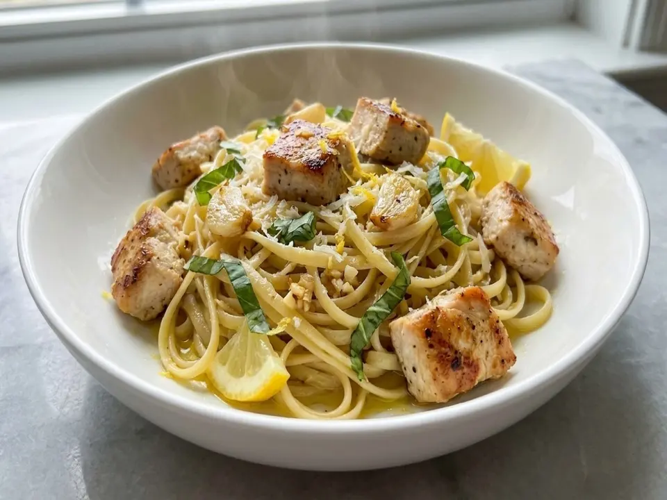 Chicken Basil Garlic Pasta
