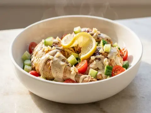 Chicken Tahini Lemon Plate