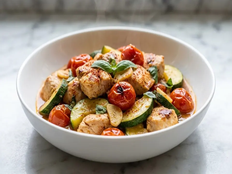 Chicken Zucchini Tomato Skillet
