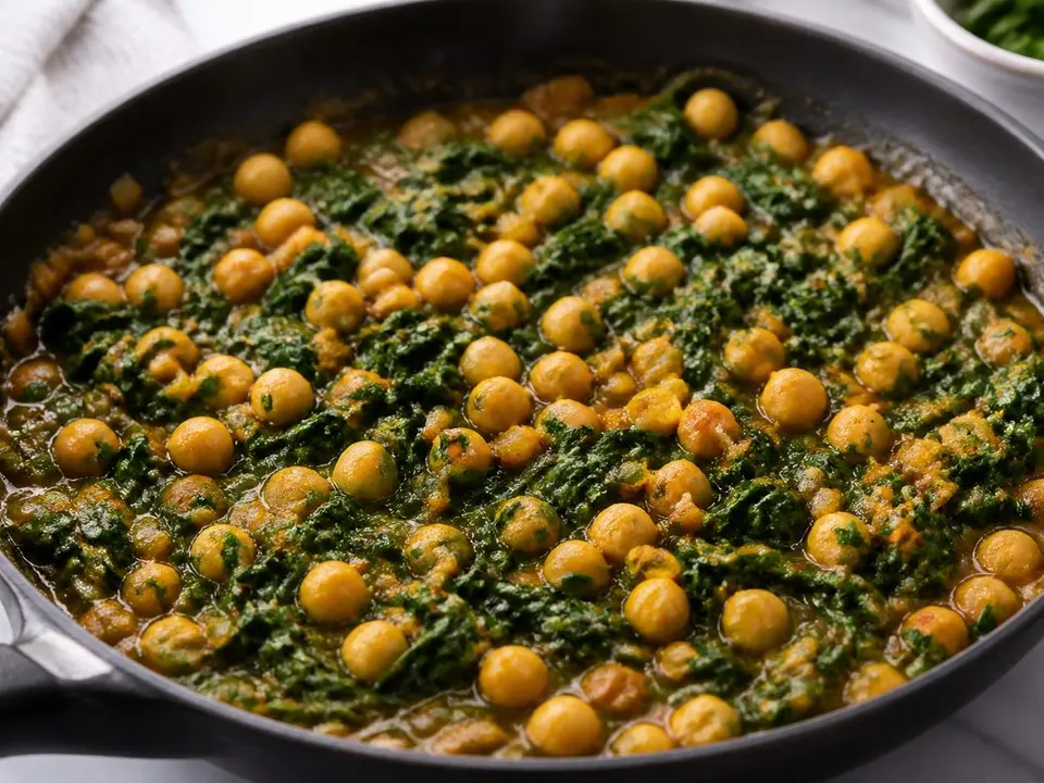 Chickpea Spinach Skillet