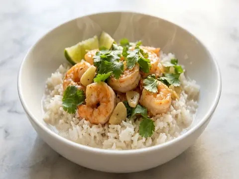 Coconut Lime Shrimp Rice
