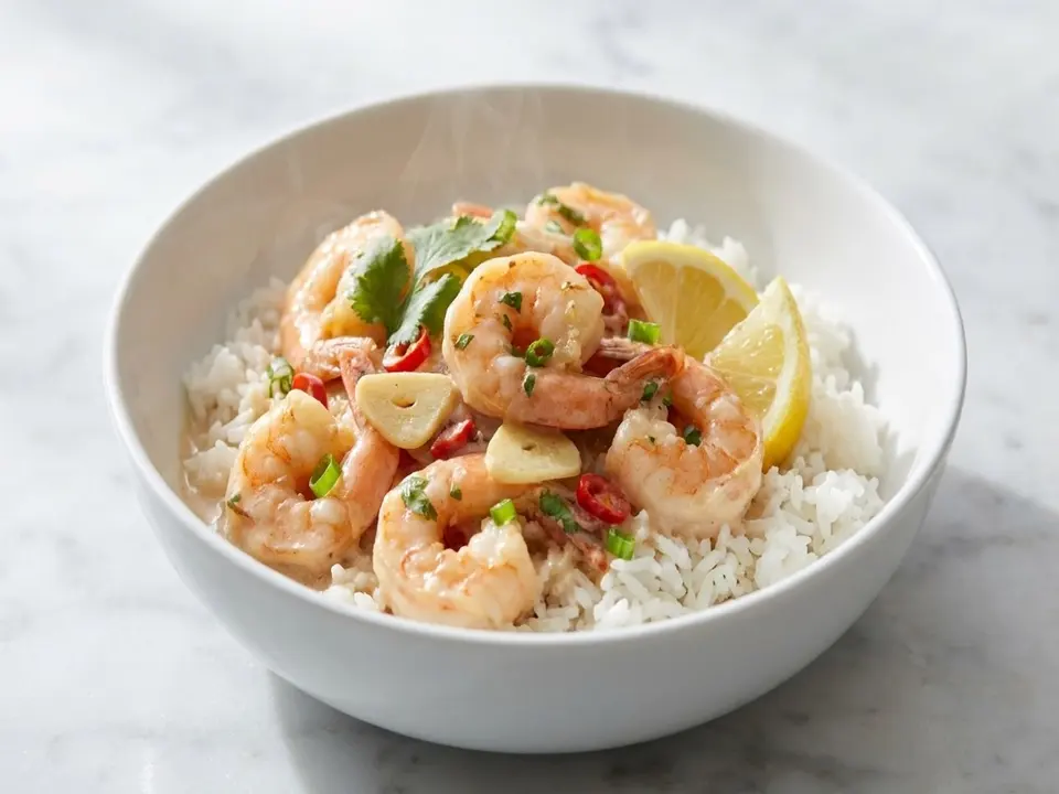 Coconut Shrimp Rice Bowl