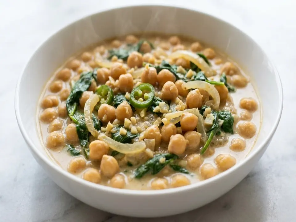 Coconut Spinach Chickpea Curry