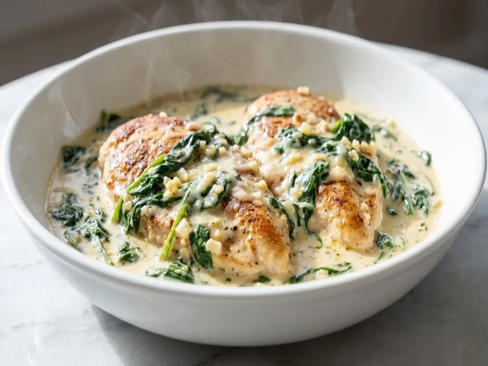 Creamy Spinach Chicken Skillet