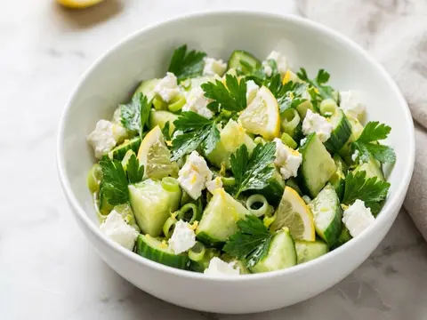 Cucumber Feta Herb Salad