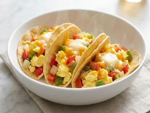 Egg Pepper Breakfast Tacos