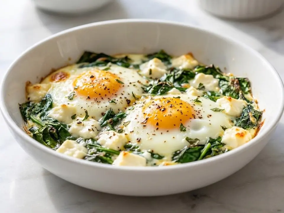 Egg Spinach Feta Bake