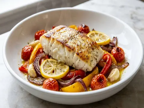 Fish Pepper Tomato Bake