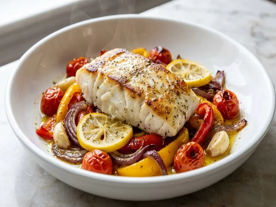 Fish Pepper Tomato Bake