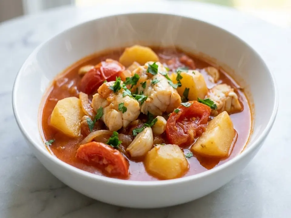 Fish Potato Tomato Stew