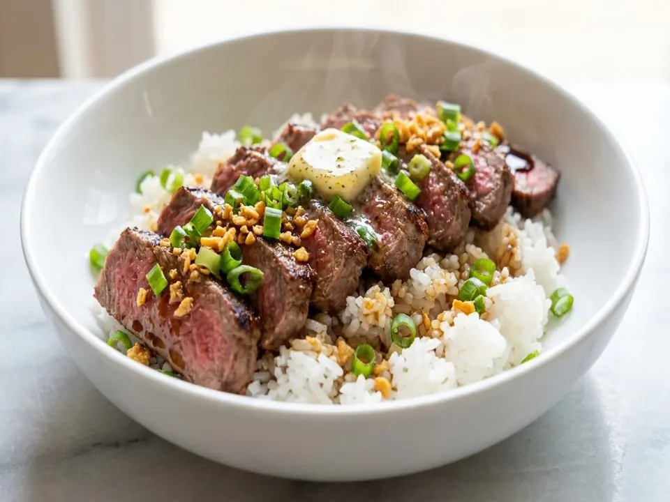 Garlic Butter Beef Rice