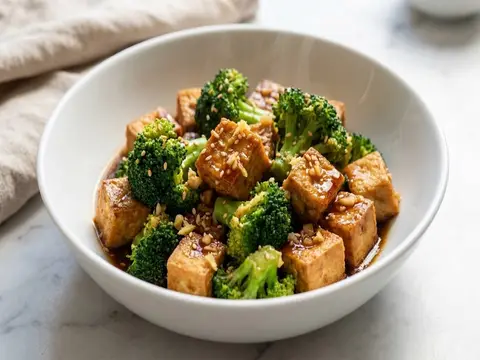 Garlic Sesame Broccoli Tofu