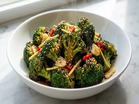 Garlic Sesame Broccoli Stir-Fry