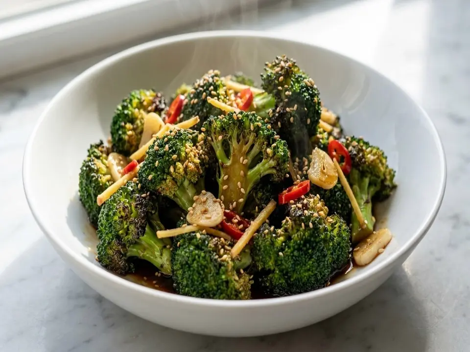 Garlic Sesame Broccoli Stir-Fry