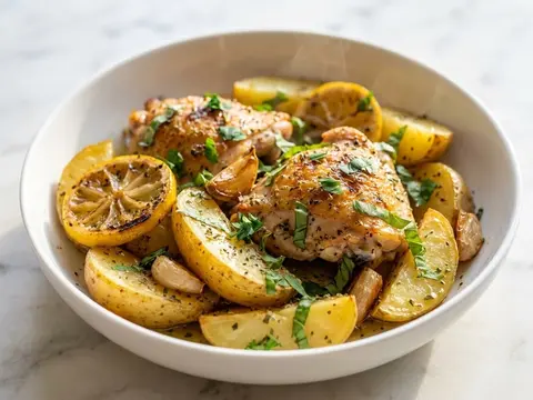 Greek Chicken Potato Bake