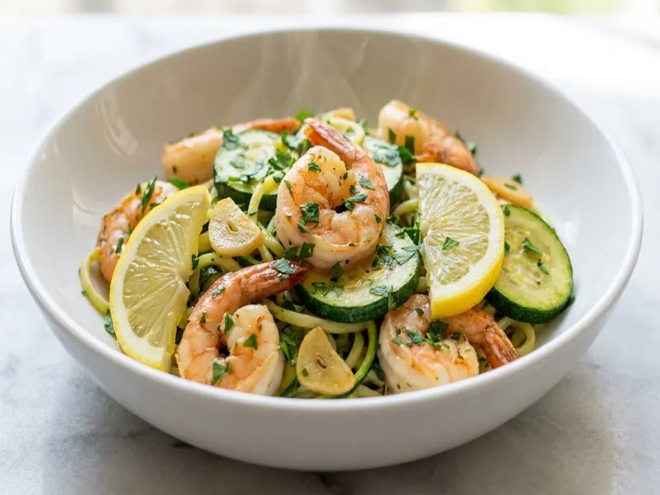 Herbed Shrimp Zucchini Skillet