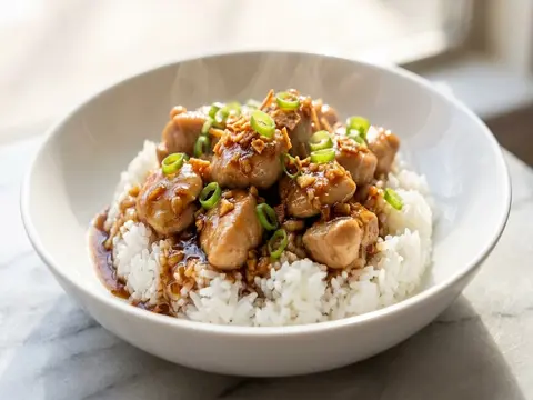 Honey Garlic Chicken Rice