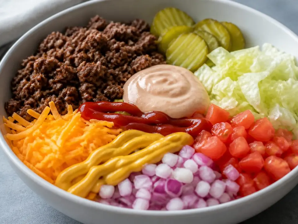 Beef Burger Bowl