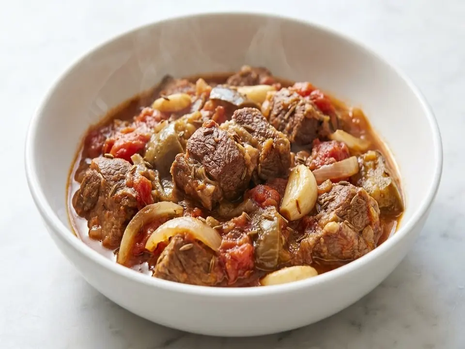 Lamb Eggplant Tomato Stew