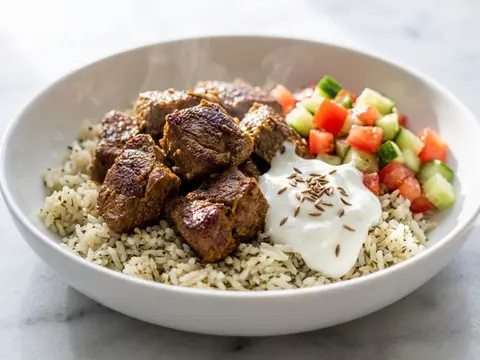 Lamb Herb Rice Plate