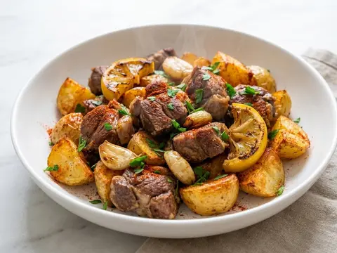 Lamb Potato Garlic Roast