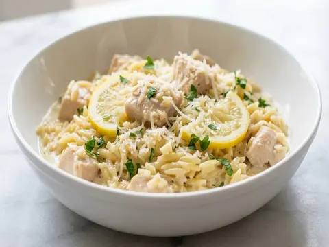 Lemon Chicken Orzo Pasta