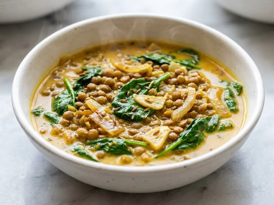 Lentil Coconut Spinach Curry