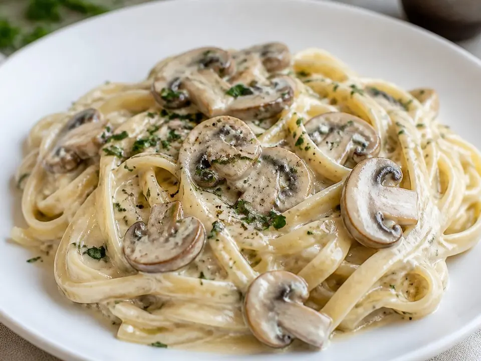 Mushroom Garlic Pasta
