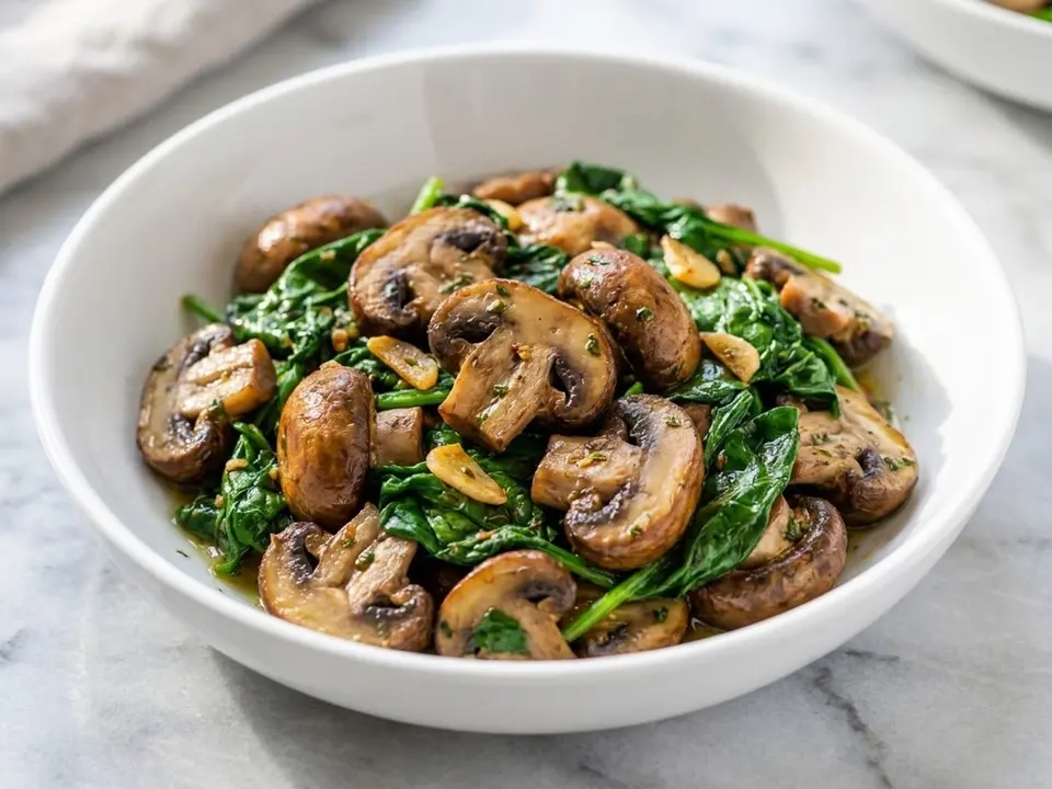 Mushroom Spinach Skillet