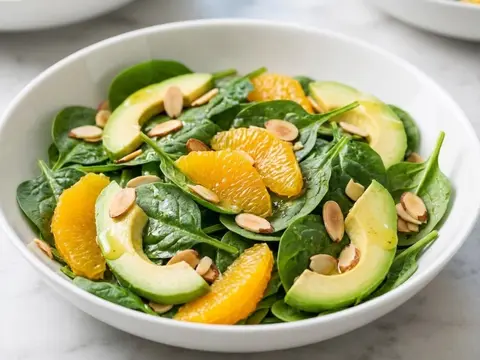 Orange Avocado Spinach Salad