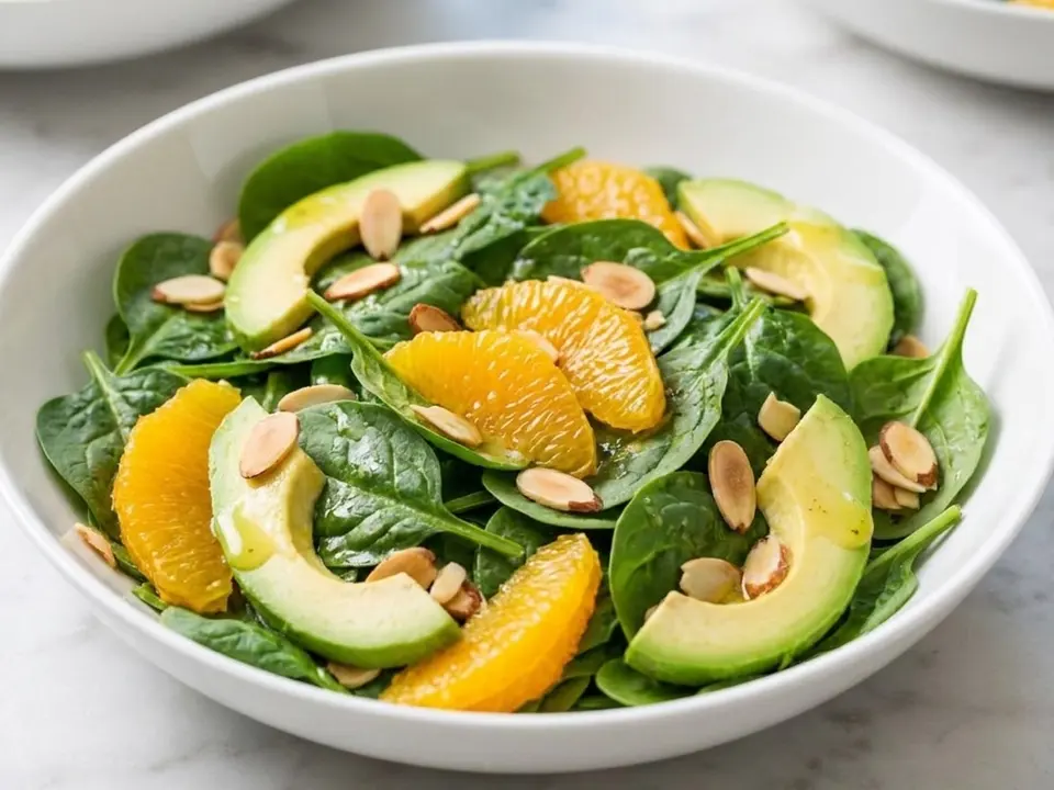 Orange Avocado Spinach Salad