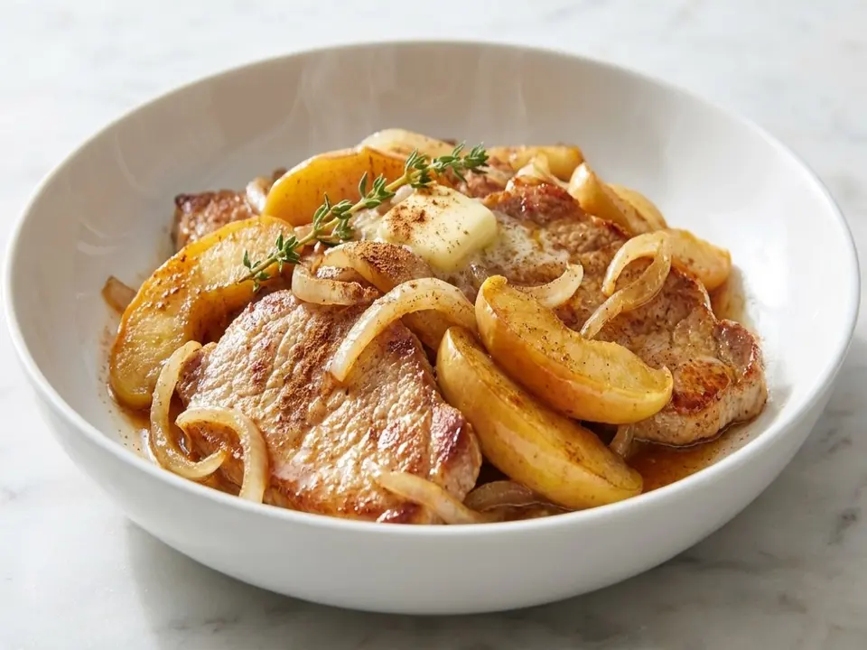 Pork Apple Onion Skillet