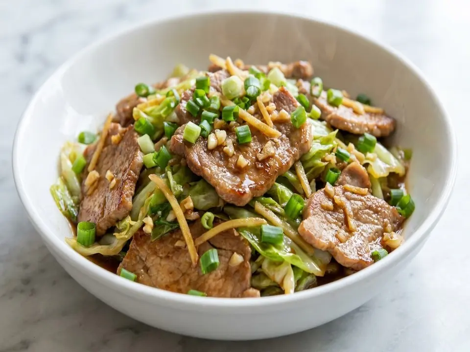 Pork Ginger Cabbage Stir-Fry