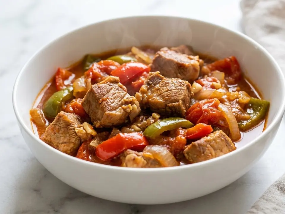 Pork Pepper Tomato Stew