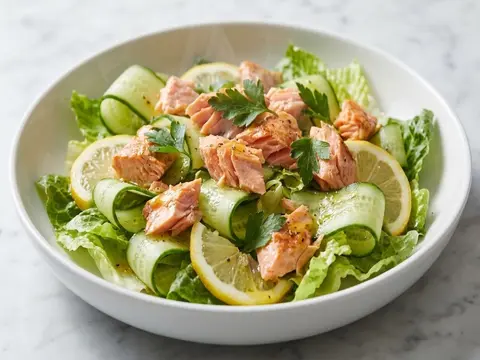 Salmon Lemon Cucumber Salad
