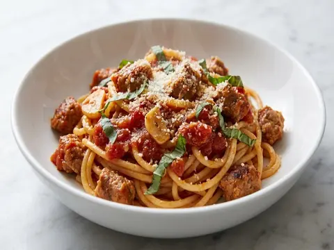 Sausage Tomato Basil Pasta