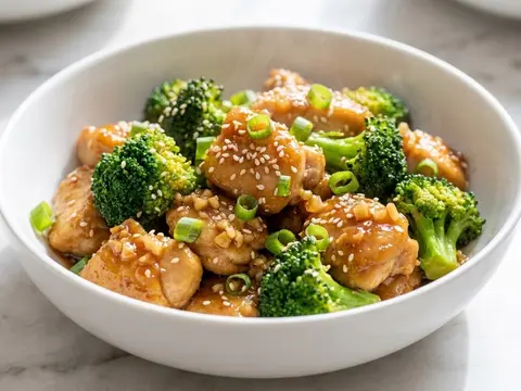Sesame Chicken Broccoli Bowl