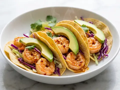 Shrimp Avocado Tortilla Tacos