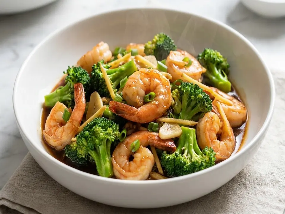Shrimp Broccoli Garlic Stir-Fry