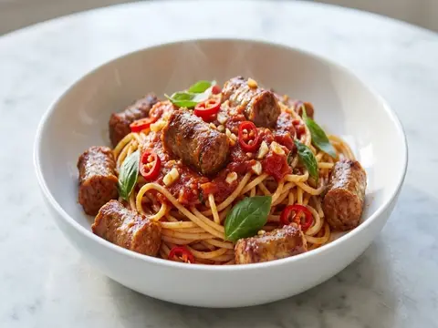 Spicy Sausage Tomato Pasta